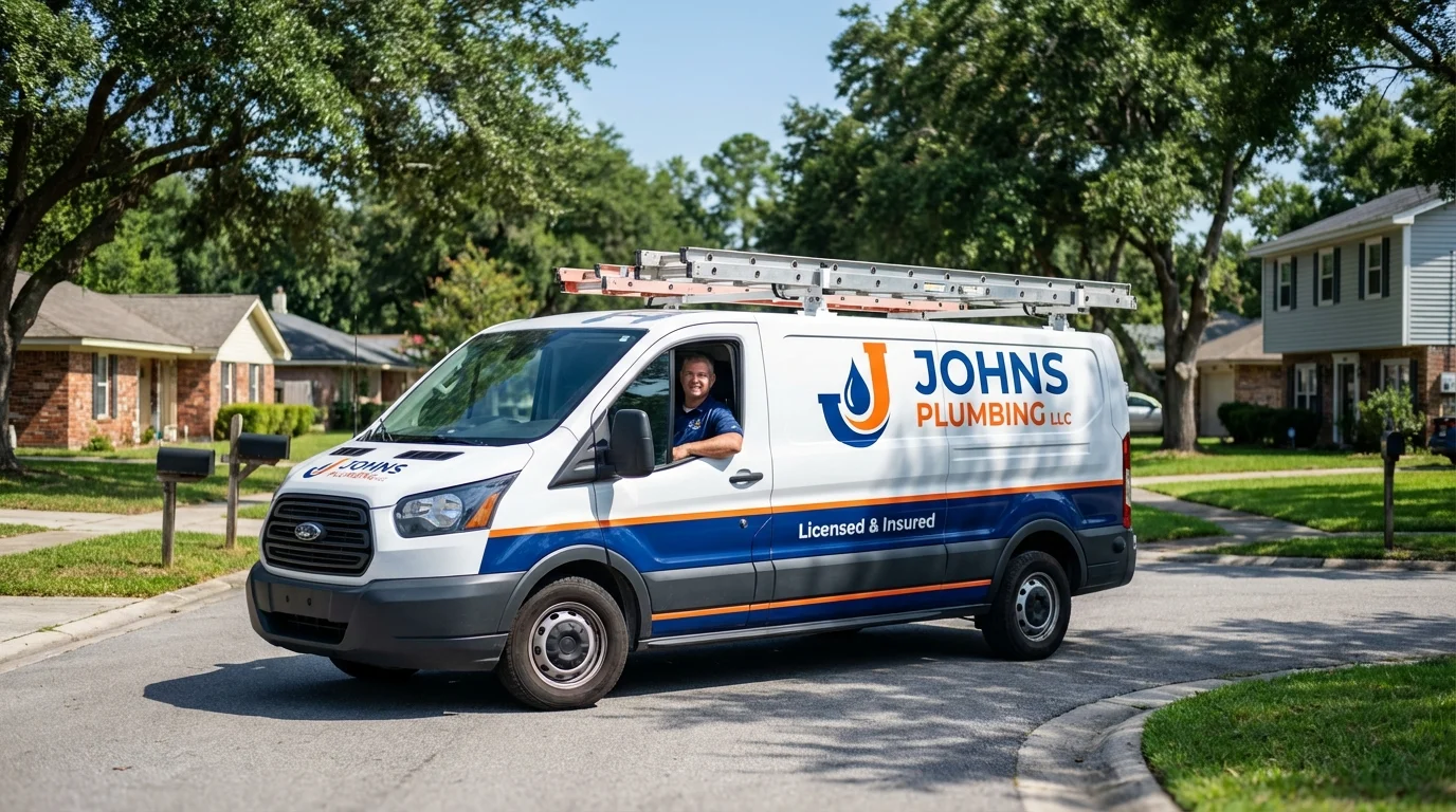 Johns Plumbing LLC service van in Skokie, IL