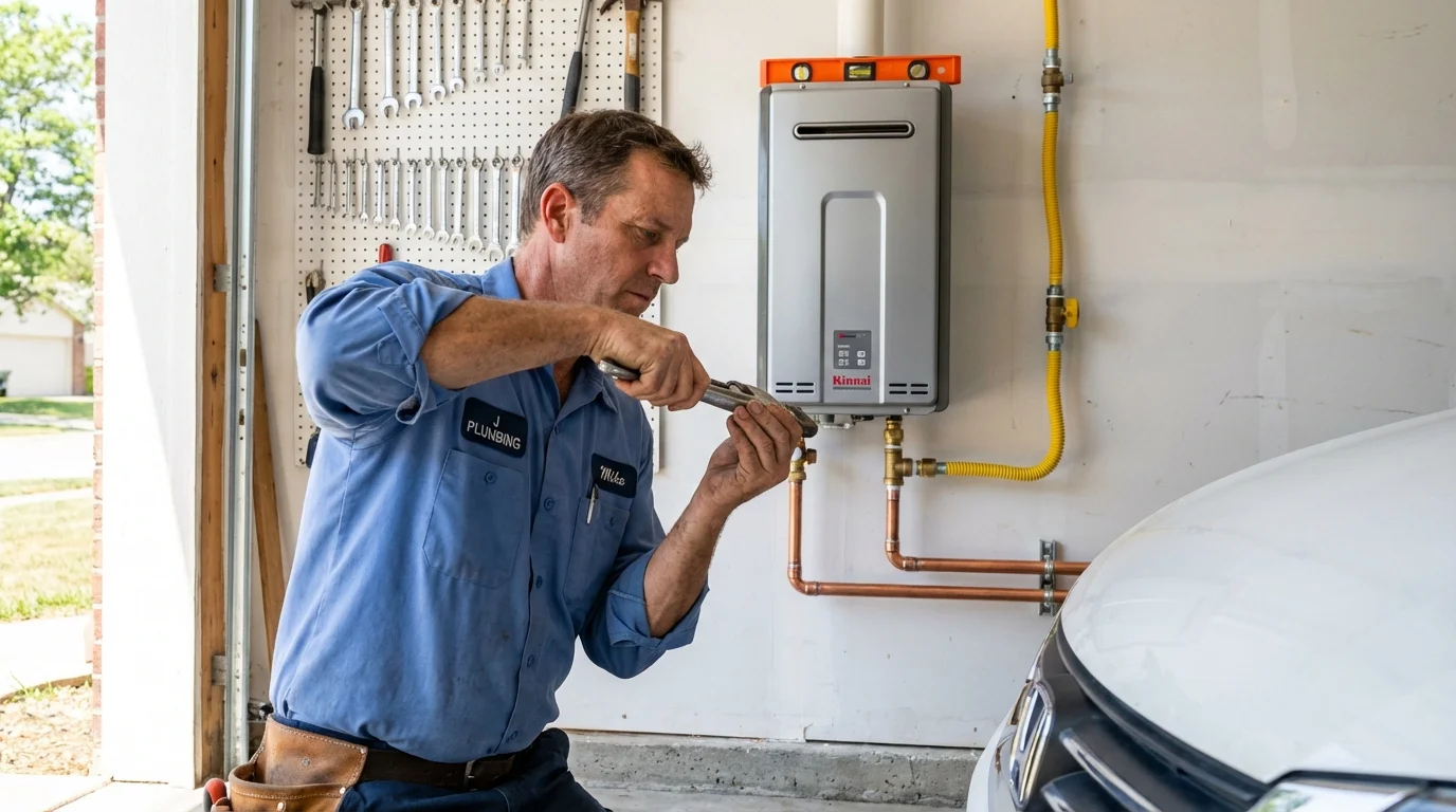 Tankless water heater installation by a Johns Plumbing LLC plumber in Skokie